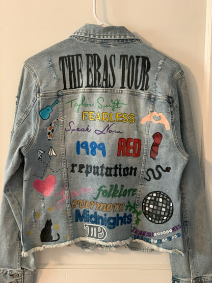 Custom Taylor Jacket (Album Titles) - Personalized TS Concert Denim