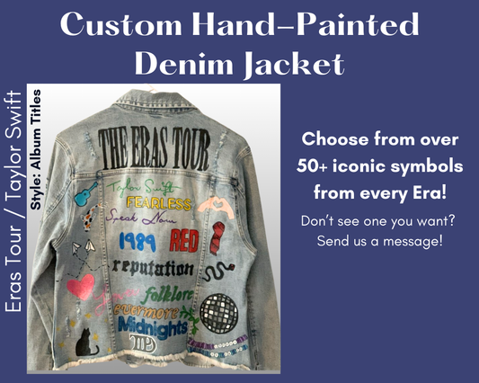 Custom Taylor Jacket (Album Titles) - Personalized TS Concert Denim