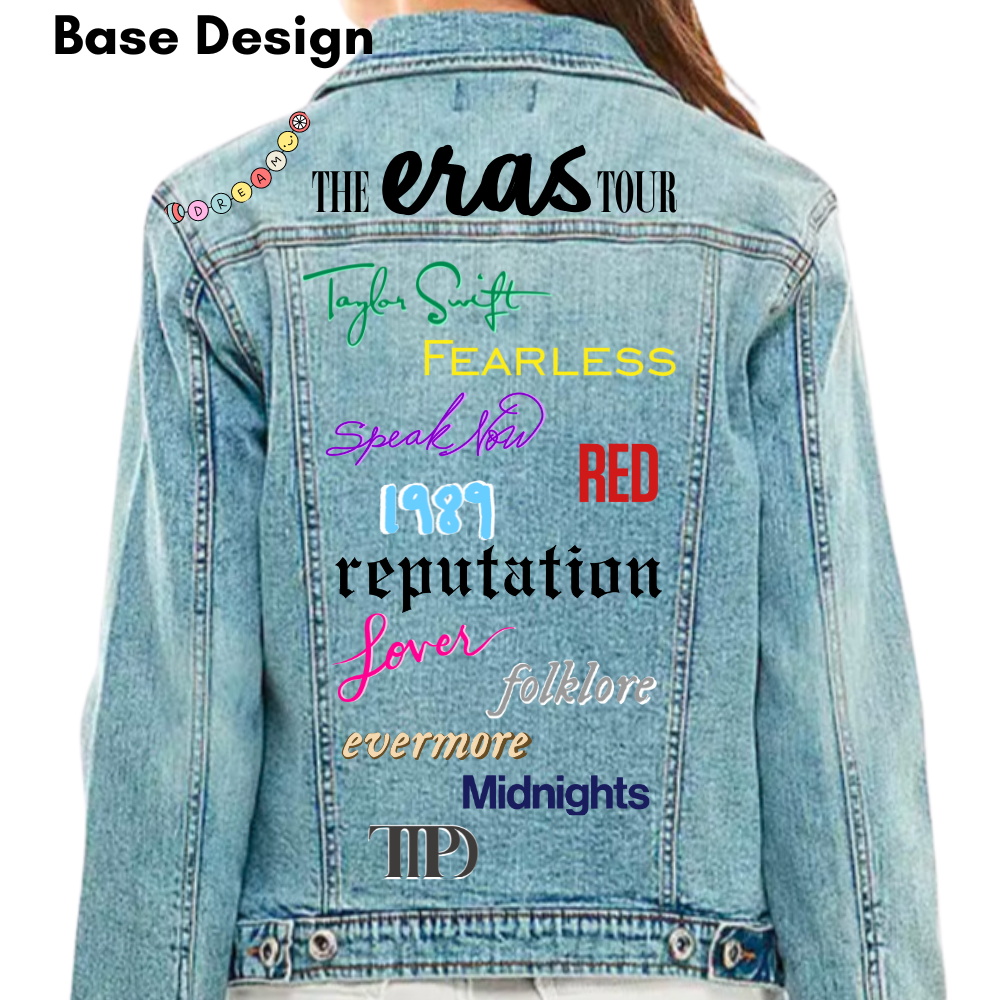 Custom Taylor Jacket (Album Titles) - Personalized TS Concert Denim